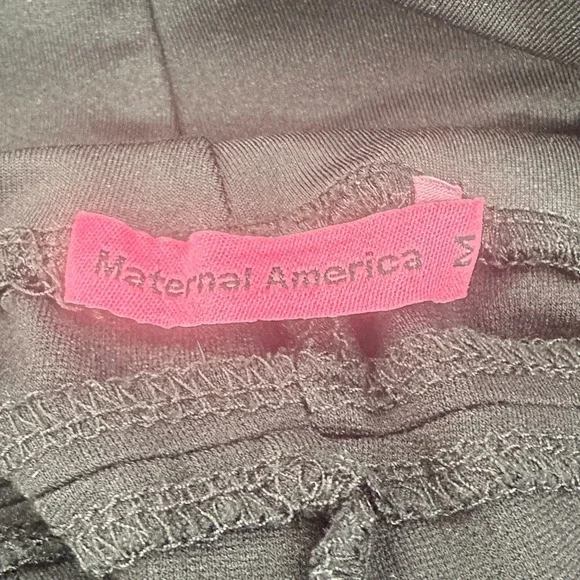 Maternal America Ladies Cropped Princess Seam Belly Support Maternity Leggings M - Picture 6 of 9